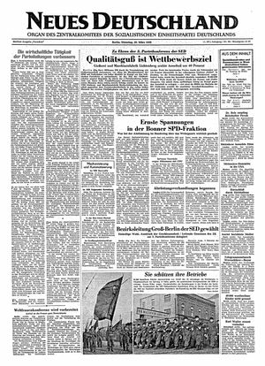 Neues Deutschland Online-Archiv vom 20.03.1956