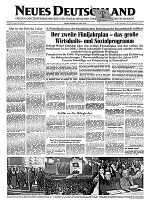 Neues Deutschland Online-Archiv vom 25.03.1956
