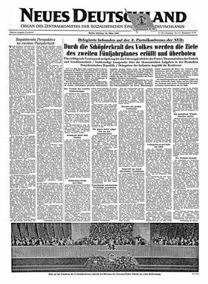 Neues Deutschland Online-Archiv vom 26.03.1956