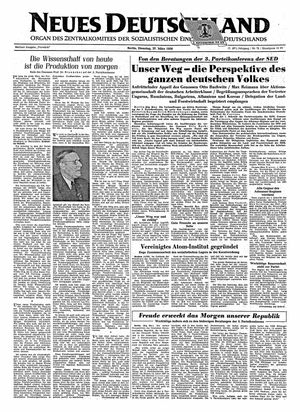 Neues Deutschland Online-Archiv vom 27.03.1956