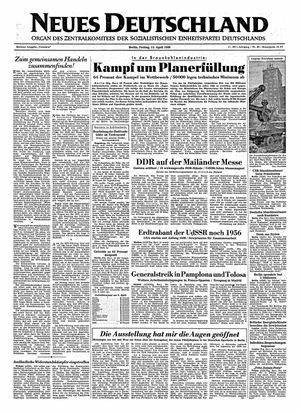 Neues Deutschland Online-Archiv vom 13.04.1956