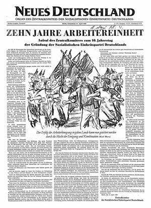 Neues Deutschland Online-Archiv vom 21.04.1956