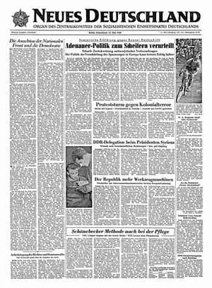 Neues Deutschland Online-Archiv vom 12.05.1956