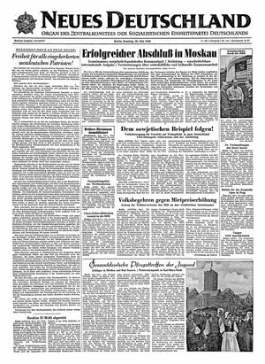 Neues Deutschland Online-Archiv vom 20.05.1956