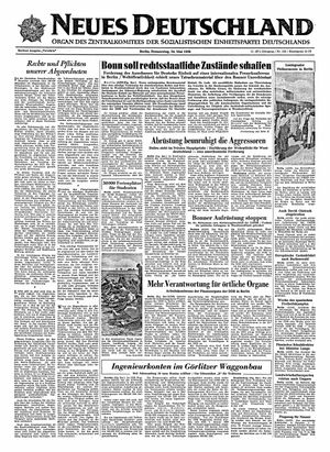Neues Deutschland Online-Archiv vom 24.05.1956