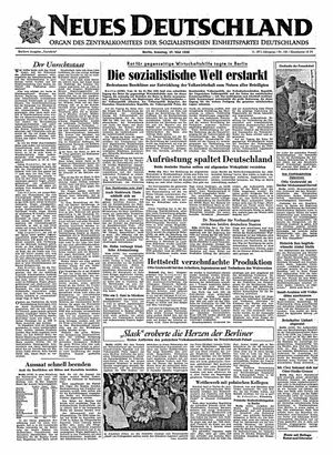 Neues Deutschland Online-Archiv vom 27.05.1956