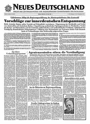 Neues Deutschland Online-Archiv vom 30.05.1956