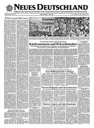 Neues Deutschland Online-Archiv vom 05.06.1956