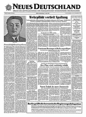 Neues Deutschland Online-Archiv vom 07.06.1956