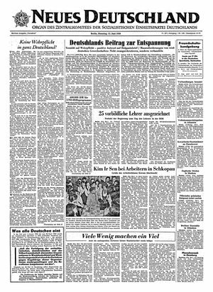 Neues Deutschland Online-Archiv vom 12.06.1956