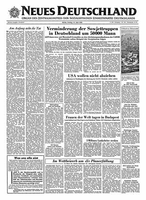 Neues Deutschland Online-Archiv vom 15.06.1956