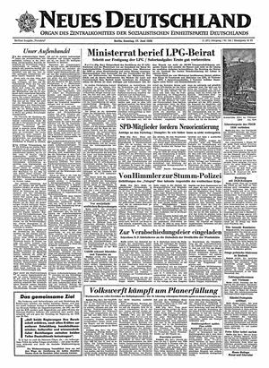 Neues Deutschland Online-Archiv vom 17.06.1956
