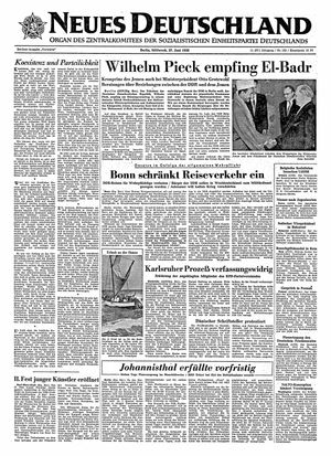 Neues Deutschland Online-Archiv vom 27.06.1956