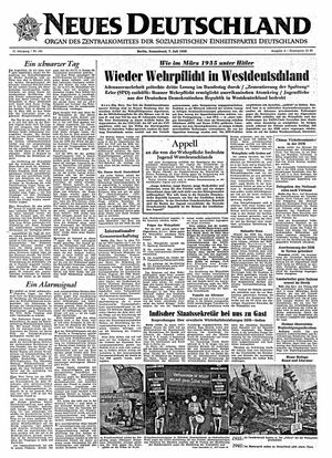Neues Deutschland Online-Archiv vom 07.07.1956
