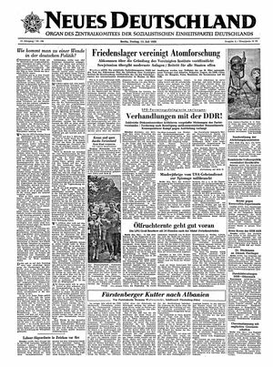 Neues Deutschland Online-Archiv vom 13.07.1956