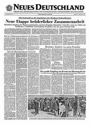Neues Deutschland Online-Archiv vom 19.07.1956