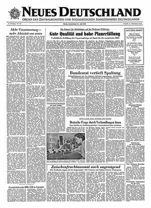 Neues Deutschland Online-Archiv vom 21.07.1956