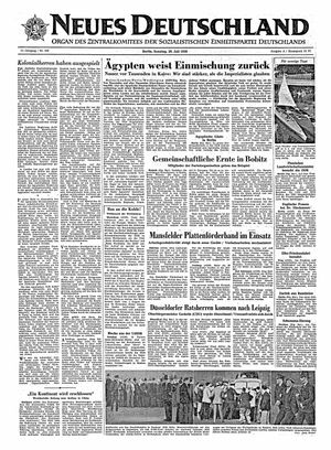 Neues Deutschland Online-Archiv vom 29.07.1956