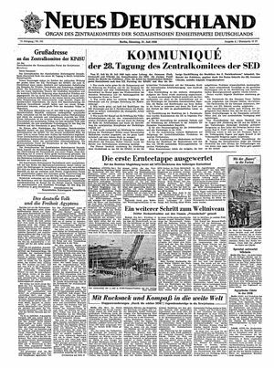 Neues Deutschland Online-Archiv vom 31.07.1956