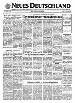 Neues Deutschland Online-Archiv on Aug 2, 1956