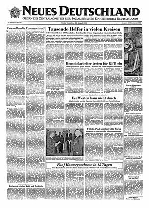 Neues Deutschland Online-Archiv vom 25.08.1956