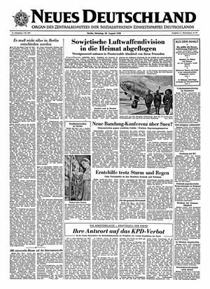 Neues Deutschland Online-Archiv vom 28.08.1956