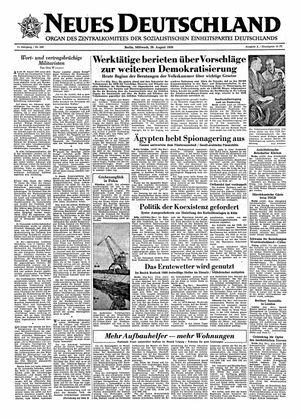 Neues Deutschland Online-Archiv vom 29.08.1956