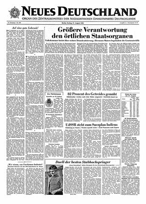 Neues Deutschland Online-Archiv vom 31.08.1956