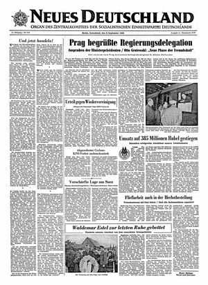 Neues Deutschland Online-Archiv vom 08.09.1956