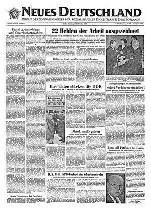 Neues Deutschland Online-Archiv vom 14.10.1956