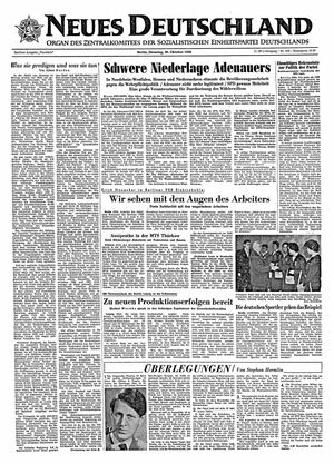 Neues Deutschland Online-Archiv vom 30.10.1956