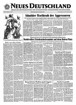 Neues Deutschland Online-Archiv vom 08.11.1956