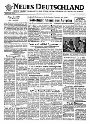 Neues Deutschland Online-Archiv vom 16.11.1956