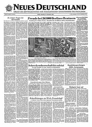 Neues Deutschland Online-Archiv vom 18.12.1956