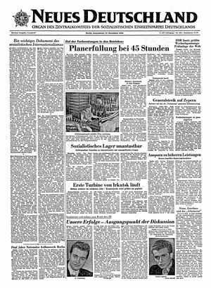Neues Deutschland Online-Archiv vom 22.12.1956