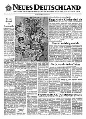 Neues Deutschland Online-Archiv vom 25.12.1956