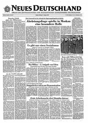 Neues Deutschland Online-Archiv vom 11.01.1957