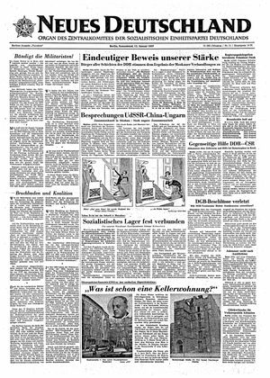 Neues Deutschland Online-Archiv on Jan 12, 1957