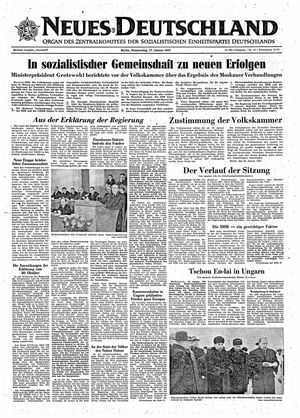 Neues Deutschland Online-Archiv vom 17.01.1957