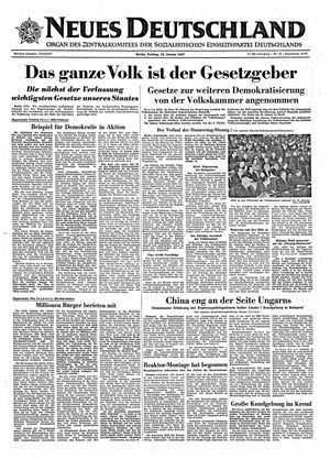 Neues Deutschland Online-Archiv vom 18.01.1957