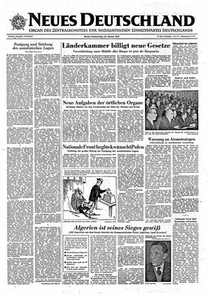 Neues Deutschland Online-Archiv vom 24.01.1957