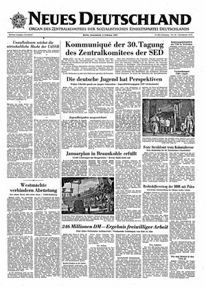 Neues Deutschland Online-Archiv vom 02.02.1957