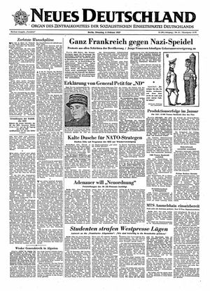 Neues Deutschland Online-Archiv vom 05.02.1957