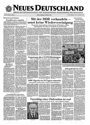 Neues Deutschland Online-Archiv vom 10.02.1957