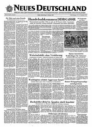 Neues Deutschland Online-Archiv vom 21.02.1957