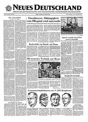 Neues Deutschland Online-Archiv vom 25.02.1957
