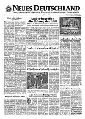 Neues Deutschland Online-Archiv vom 28.02.1957