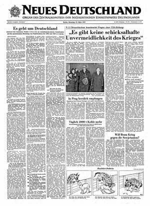 Neues Deutschland Online-Archiv vom 19.03.1957