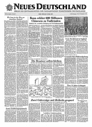 Neues Deutschland Online-Archiv vom 20.03.1957