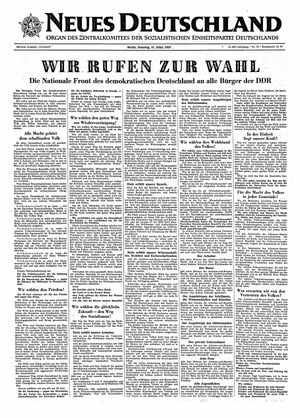 Neues Deutschland Online-Archiv on Mar 31, 1957